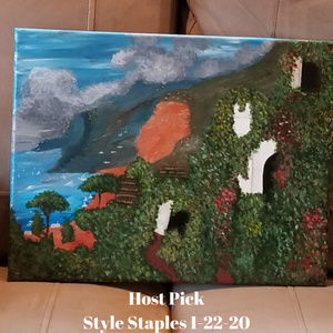 HP Original 14"x18" Acrylic Country Villa Painting